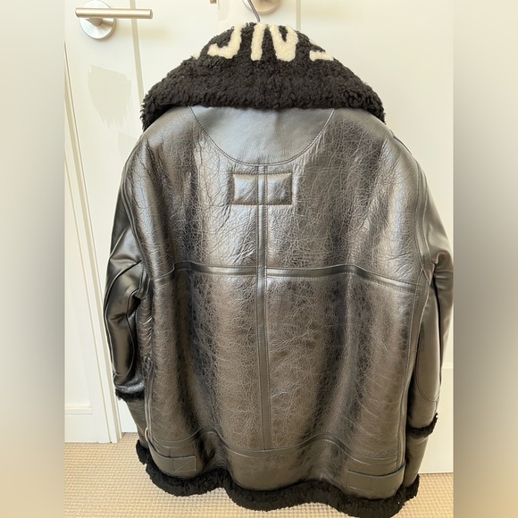 Balenciaga Bombardier Shearling Aviator Jacket in Black - Picture 3 of 16